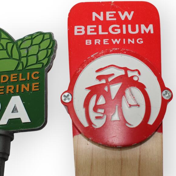 2 New Belgium Brewing Tap Handles FAT TIRE Ale & Citradelic Tangerine IPA - Picture 6 of 11